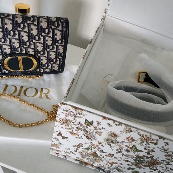 Dior 2 in 1 30 Montaigne Pouch Blue Dior Oblique Jacquard - Picture 4 of 4